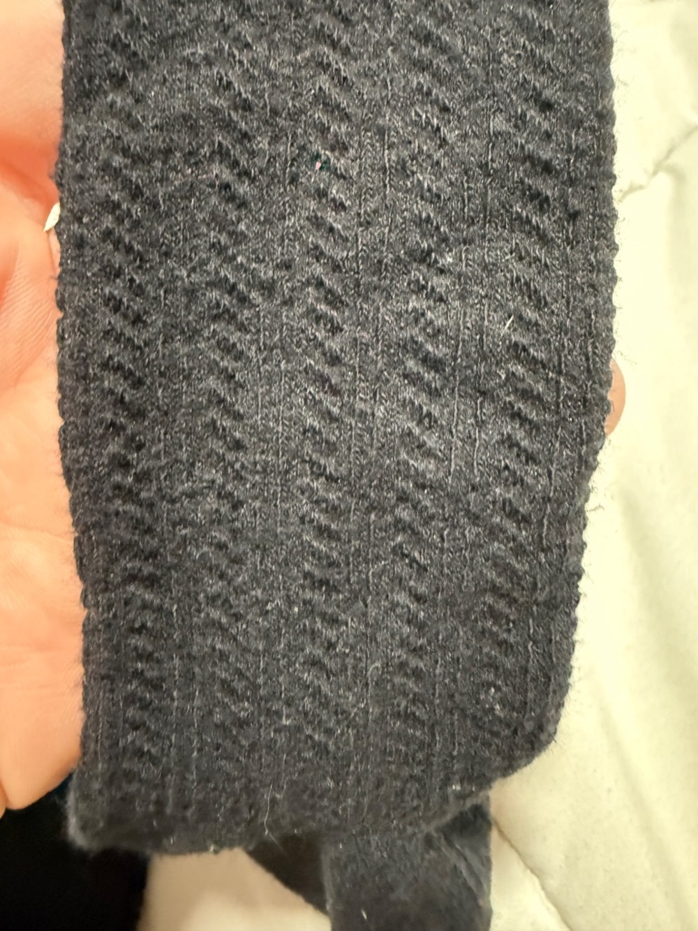 H&M Black Unisex Baby Tights 6-12 Months Textured - Picture 3 of 4